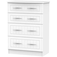 san francisco bay white chest of drawer 4 drawer deep midi