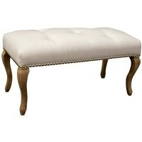 Sand Linen Upholstered Bench