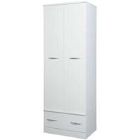 san francisco bay white wardrobe double box with double hanging