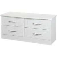 San Francisco Bay White Bed Box - 4 Drawer