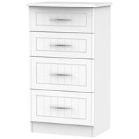 San Francisco Bay White Chest of Drawer - 4 Drawer Midi