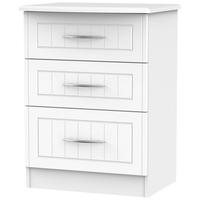 San Francisco Bay White Chest of Drawer - 3 Drawer Midi