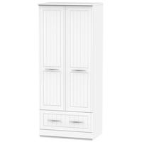 san francisco bay white wardrobe double with drawer