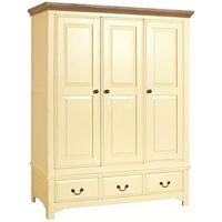 Savannah Painted Wardrobe - 3 Door 3 Drawer