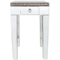 Savoy Antique Mirrored End Table