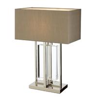 Sarre Nickel and Crystal Table Lamp