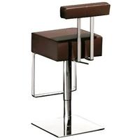 sam brown leather bar stool with chrome base