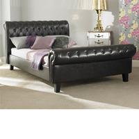 sar beds richmond 4ft 6 double leather bedstead