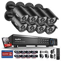 SANNCE 16CH Onvif Supported 1080P AHD DVR Kits Night Vision Waterproof Camera CCTV Security System 1TB
