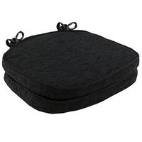 Savannah Shaped Seat Pads (Pair), Black, Chenille