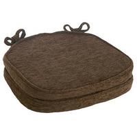 Savannah Shaped Seat Pads (Pair), Chocolate, Chenille