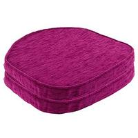 Savannah Shaped Seat Pads (Pair), Fuchsia Pink, Chenille