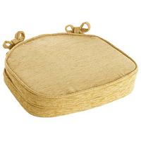 Savannah Shaped Seat Pads (Pair), Gold, Chenille