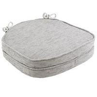 Savannah Shaped Seat Pads (Pair), Grey, Chenille