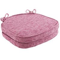 Savannah Shaped Seat Pads (Pair), Pale Pink, Chenille