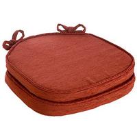 savannah shaped seat pads pair paprika chenille