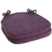 Savannah Shaped Seat Pads (Pair), Plum, Chenille