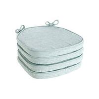 Savannah Shaped Seat Pads (4 - SAVE £10), Duck Egg Blue, Chenille