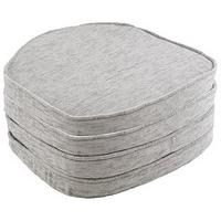 savannah shaped seat pads 4 save 10 grey chenille