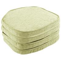 Savannah Shaped Seat Pads (4 - SAVE £10), Lime Green, Chenille