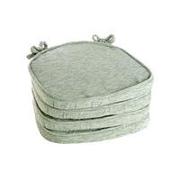 Savannah Shaped Seat Pads (4 - SAVE £10), Sage, Chenille