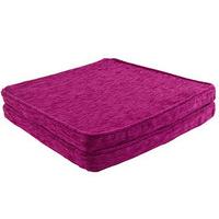 Savannah Square Seat Pads (Pair), Fuchsia Pink, Chenille