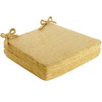 Savannah Square Seat Pads (Pair), Gold, Chenille