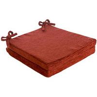 savannah square seat pads pair paprika chenille