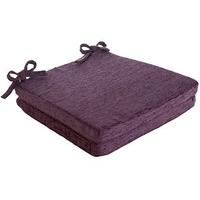 Savannah Square Seat Pads (Pair), Plum, Chenille