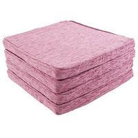 Savannah Square Seat Pads (4 - SAVE £10), Pale Pink, Chenille