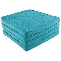 savannah square seat pads 4 save 10 turquoise chenille