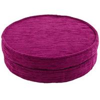 Savannah Stool Pads (2 - SAVE £4), Fuchsia Pink, Chenille