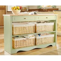 Sage Winchcombe Console Table With Storage Baskets
