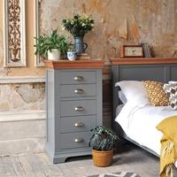 Sandringham Grey 5 Drawer Slim Jim