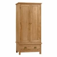 Salisbury Petite Oak Gents Double Wardrobe