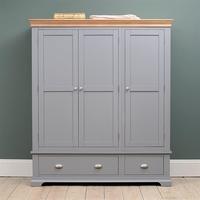 Sandringham Grey Triple Wardrobe