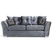 savannah 3 seater fabric sofa midnight