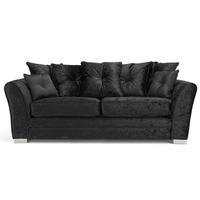 savannah 3 seater fabric sofa ebony