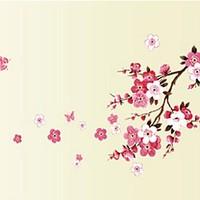 Sakura Flower Bedroom Vinyl Decal Art Decor Wall Sticker 4560CM (Small-4560CM) Pink, 45cm