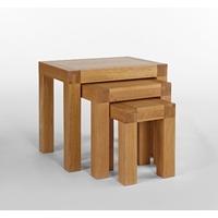 Santana Blonde Oak Nest of 3 Tables