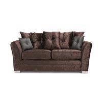 savannah 2 seater fabric sofa brown