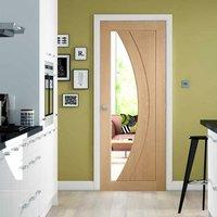 Salerno Oak Door with Clear Safety Glass