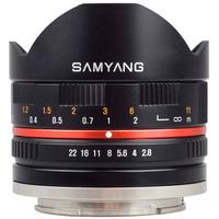 samyang 8mm f28 aspherical ed umc fisheye lens black samsung fit