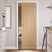 Salerno Oak Flush Panel Fire Pocket Door is 1/2 Hour Fire Rated