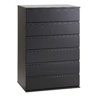 Sapphire 6 Drawer Chest Black Gloss