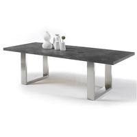 Savona Dining Table Extra Large In Anthracite Stainless Steel