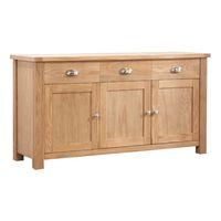 sandringham 3 door 3 drawer sideboard oak