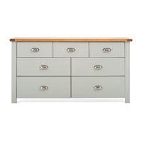 sandringham 3 plus 4 drawer chest grey and oak