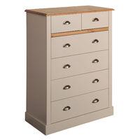 sandringham 2 plus 4 drawer chest grey