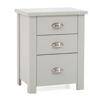 Sandringham 3 Drawer High Bedside Grey